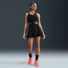 SALE!! Women's $130 Nike Court Slam Dri-fit Tennis Dress US Open II6186-010 Sz L