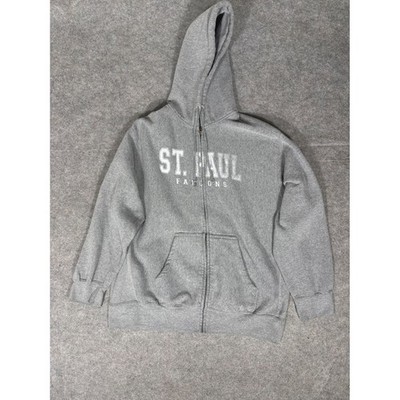 MV Sport Pro-Weave St Paul Falcons Zip Up Hoodie Grey Mens XL 20180 WPL 11590