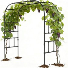 SUNYRISY 87"Hx79"Lx16"W Garden Arch Trellis for Climbing Tunnel Plant Support