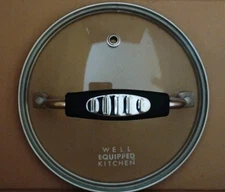 Well Equipped Kitchen Glass & Stainless Replacement Lid 6 In w/ Steam Vent Hole