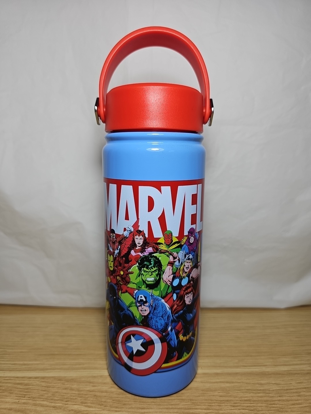 Avengers 20 oz. Stainless Steel Water Bottle with Swivel Handle Marvel Screw Lid