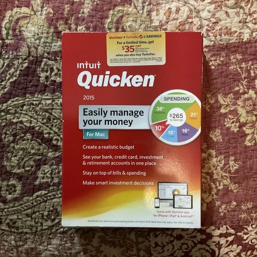 NEW NOS 2015 Intuit Quicken For Mac - not Pc