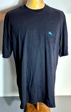 Tommy Bahama Mens Embroidered Marlin Pocket T-Shirt Large Black