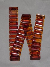 Vintage Women's 36" Belt Orange Lucite Resin Tortoiseshell Links Without Buckle