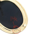 ESTATE SOLID 14K YELLOW GOLD BLACK ONYX STUD EARRINGS #7894 — photo 5