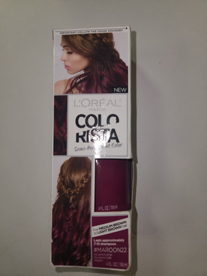 L'Oreal Paris Colorista Semi-Permanent Color for Brunette Hair Maroon #maroon22