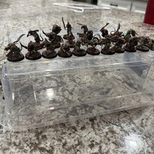20 CLANRATS WITH SPEARS SKAVEN UNIT WARHAMMER AOS AGE OF SIGMAR PAINTED RATMEN