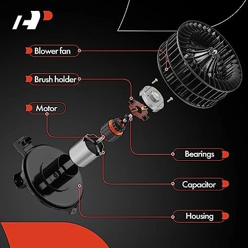 Front HVAC Heater Blower Motor for Dodge B1500/B2500/B3500 1995-1998, Ram 1500/2 Foto 4 de 4