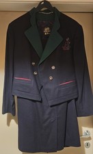 Trachten Kostüm Gr.38 Loden Landhaus Julius Lang blau/grün Jacke+Rock 