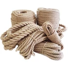 Natural Thick Hemp Rope Twisted Strong Jute Rope 4-Strand Burlap Rope for Craft