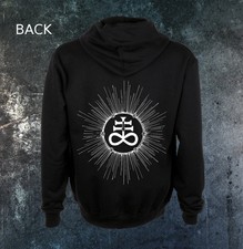 Leviathan Cross Zip Up Zipper Hoodie Sweatshirt Satanic Pentagram Skull Baphomet