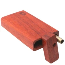 4" American Crafted Padauk Dugout & Padauk Brass One Hitter Pipe-Stash Box