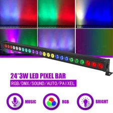 24LED Wall Wash Light DMX RGBW 4 in 1 Beam Strobe DJ Disco Bar Party KTV Remote