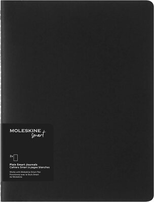 Moleskine SMNLCH43BK Cahier Soft Cover Smart Notebook NEW XL 88 Plain Blank Page