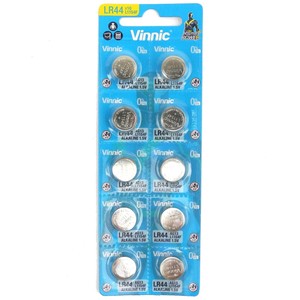 10 X Vinnic Lr44 Ag13 76a Rw Sr44 Watch Battery Cell Alkaline Batteries 1 5v Ebay