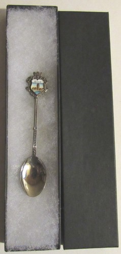 #331) SILVER PLATED TEA SPOON RIVA DEL GARDA TOWN NORTHERN ITALY TORRE APPONALE - Picture 2 of 2