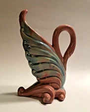 Royal Haeger Pottery Vintage Vase Planter Swan, Mauve Pink & Blue EXCELLENT!