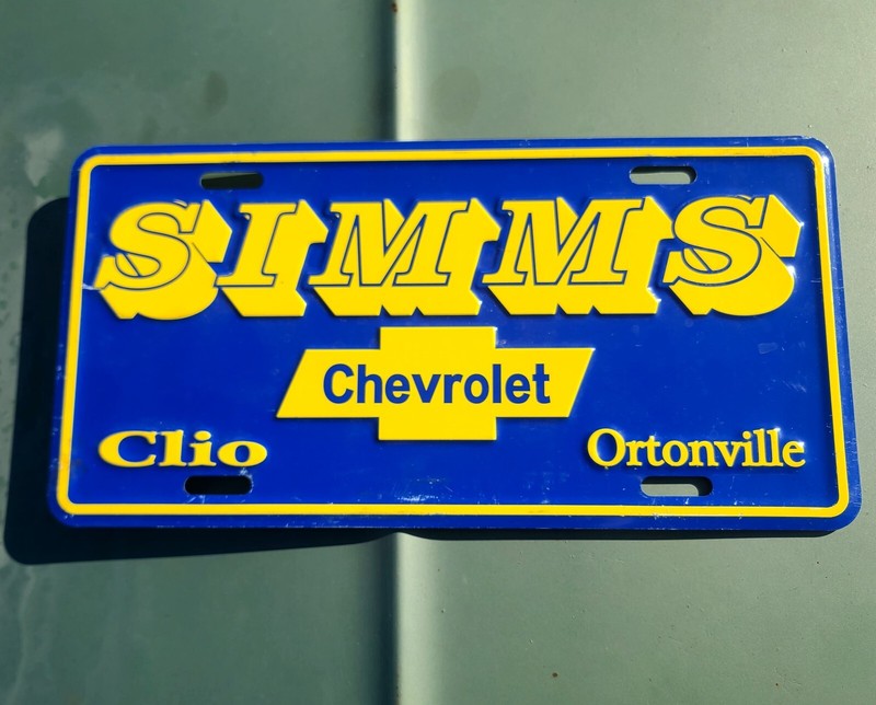 Detroit Michigan Area Vintage Chevy Dealer License Plate Lot to go with Frame