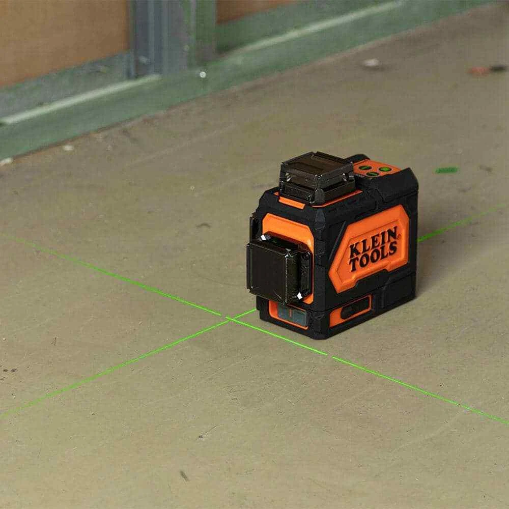 Rechargeable Green Laser Level Kit with Tripod and 3x360 Self-Leveling