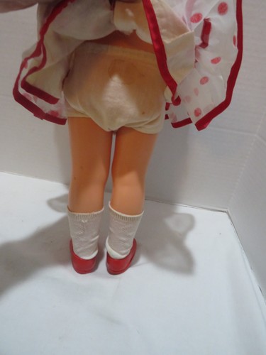VTG IDEAL SHIRLEY TEMPLE DOLL 1972 RED POLKA DOT DRESS ST-14-H-213 Hong Kong - Picture 9 of 14