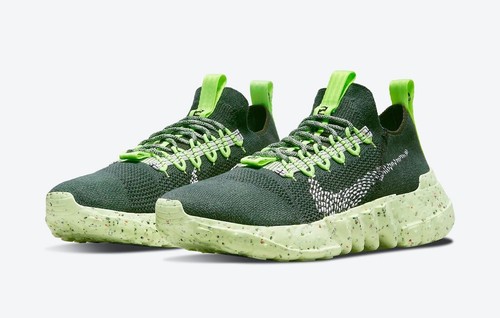 Nike Space Hippie 01 verde carbonio UK 9 bianco verde elettrico nuove con scatola - Foto 2 di 7