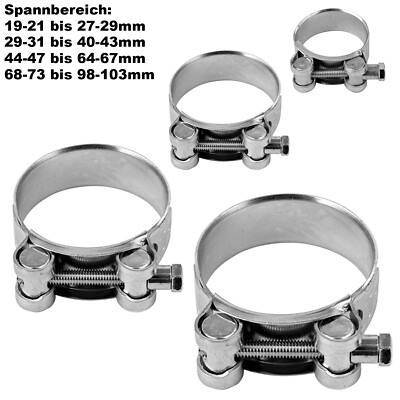 Gelenkbolzenschelle 80-85 Mm (W1) – 5 Stück, Verzinkt Für Schläuche & Industrie