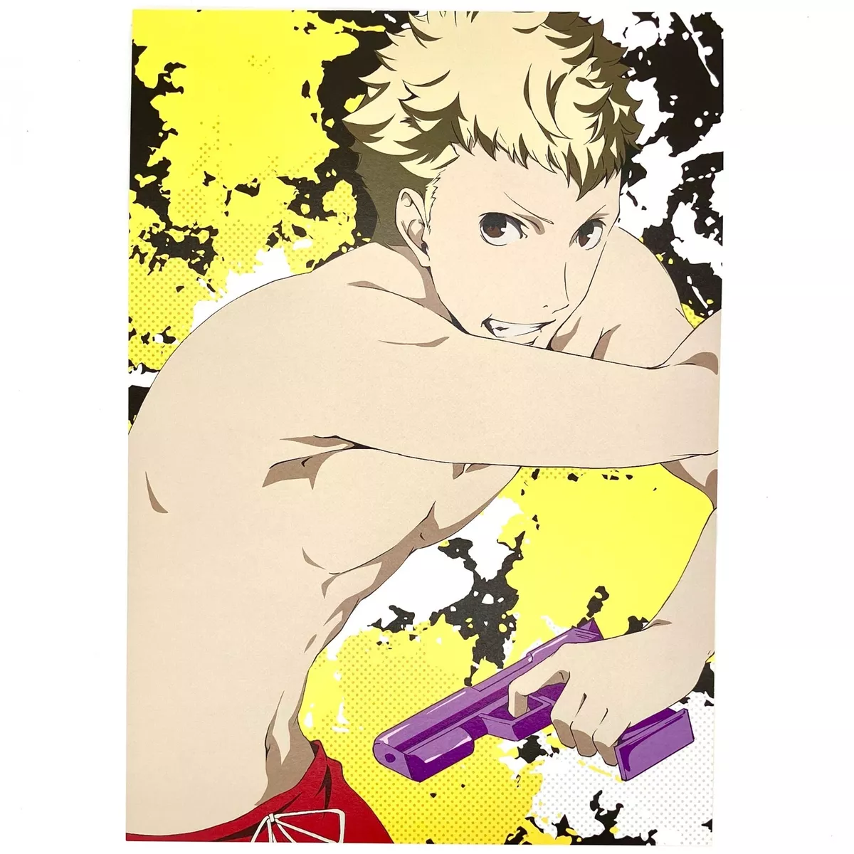 Ryuji sakamoto protecting with his gun