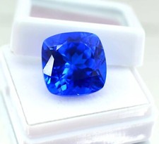 10.00 Ct Natural Ceylon Royal Blue Sapphire Cushion Cut Loose Certified Gemstone