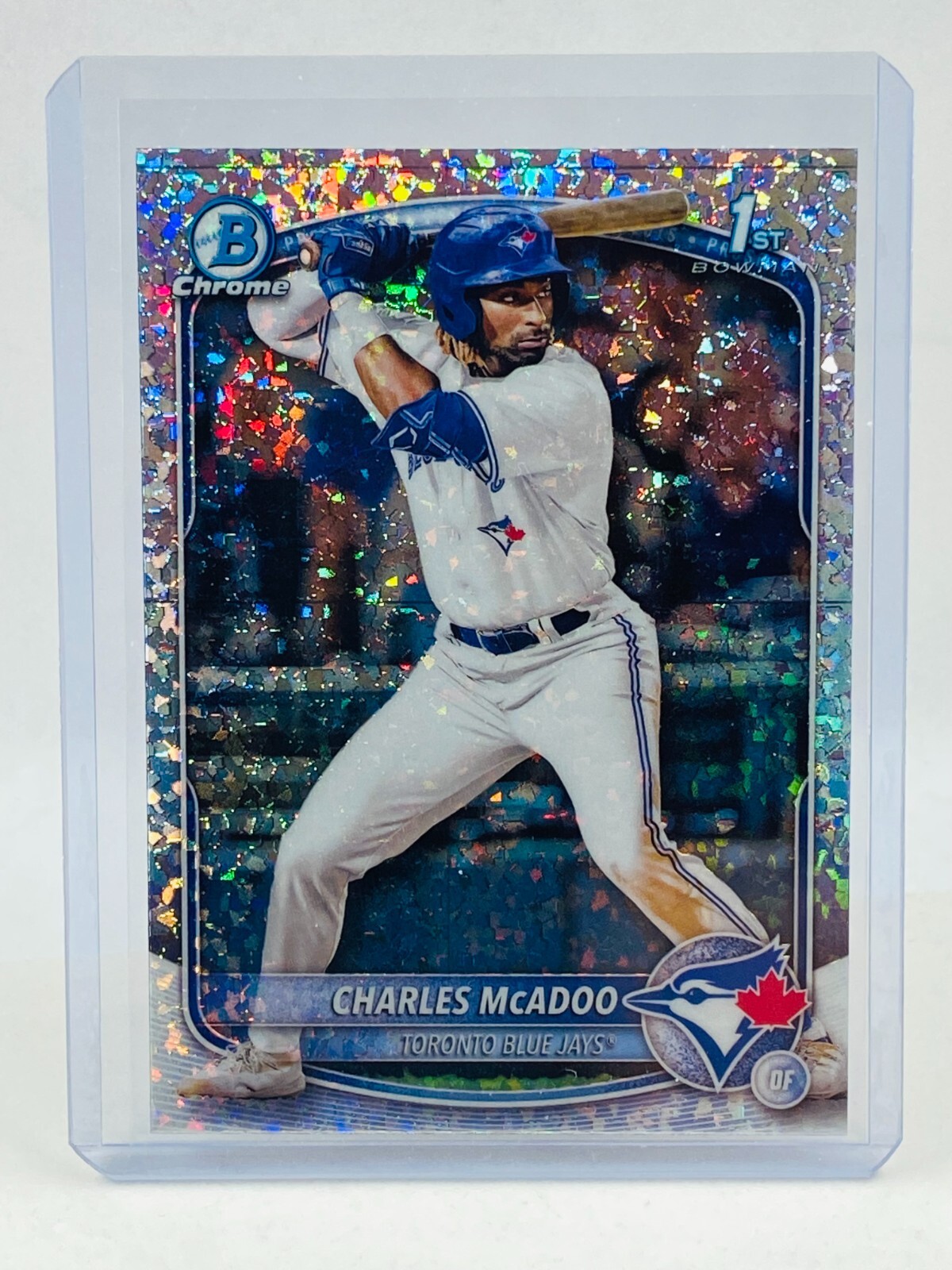2025 Bowman Chrome Prosepcts Charles McAdoo 1st Mini-Diamond BCP-150