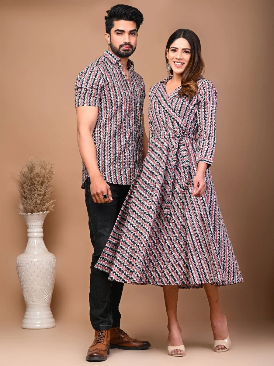 Buy COTTON WESTERN COUPLE MATCHING OUTFIT at INR 850 online from Inli  Exports kurta kurti couple combo : TRENDY