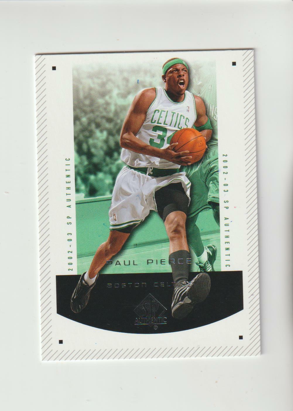 2002-03 Upper Deck SP Authentic #5 Paul Pierce card, Boston Celtics HOF