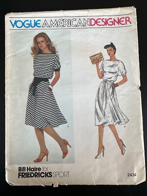 Retro Vogue Pattern 2434 American Designer Bill Haire Misses’ Knit ...