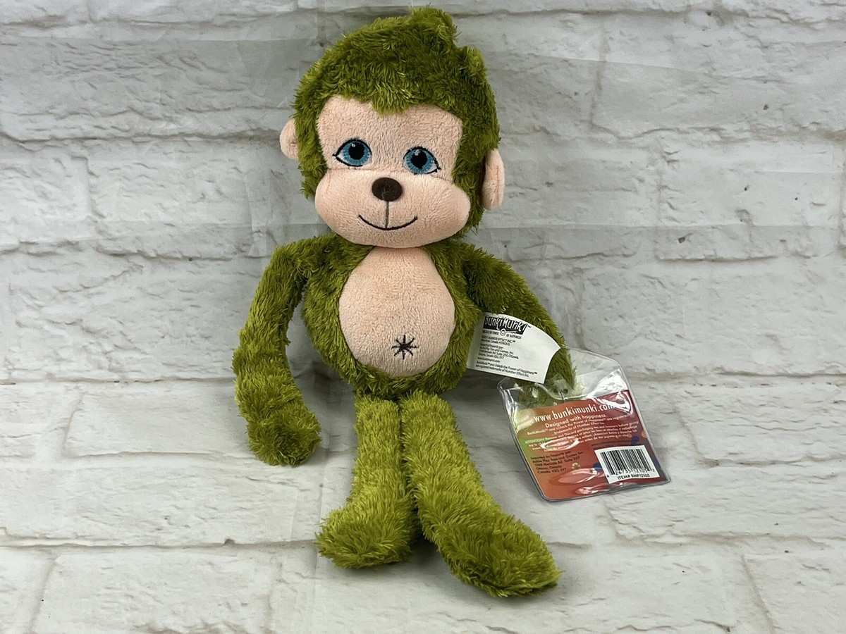 Bunki Munki Green Fuzzy Monkey Plush Unlock the Key to Happiness