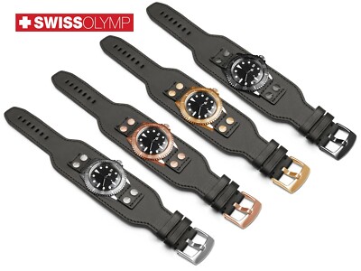 BUNDOK - さすけ For SEIKO Watch Genuine Leather BUND Strap Band BLACK