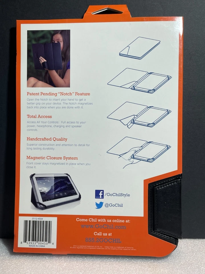 CHIL Notchbook Leather Folio for Samsung Galaxy Tab2 10.1 - Black - Image 3 of 3