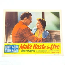 Make Haste To Live 1954 Republic Movie Lobby Card Poster Dorothy McGuire VTG