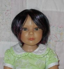 Monique Gold BUTTERCUP Doll Wig SIZE 8/9 BIG BLACK/PINK Synthetic Mohair NWT