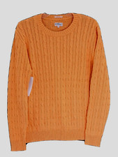 NEW GANT RUGGER Cable Knit Jumper Sweater Men's Size XL Orange Crewneck Cotton