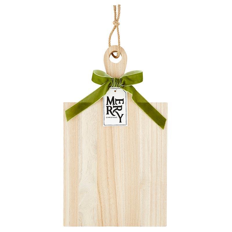 Rectangle Merry Paulownia Wood Board Pack of 2 Size 10 in W x 17.5 in H x 1 in D