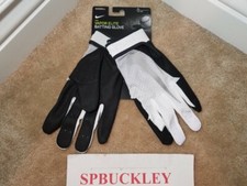 NIKE VAPOR ELITE ADULT BASEBALL BATTING GLOVES, NBG10, NWT, BLACK / WHITE