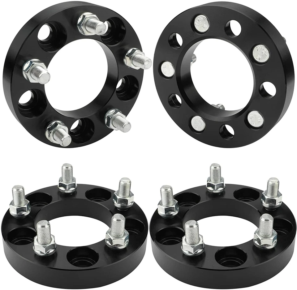 4PCS 5x4.5 Wheel Spacers 1 inch For Jeep Wrangler Cherokee Ford Mustang Edge - Image 2 of 4