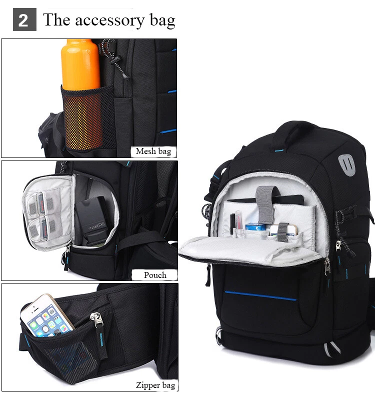 Bolsa universal para cámara DSLR bolsa para fotos mochila para cámara Sony Nikon grande Foto 4 de 4