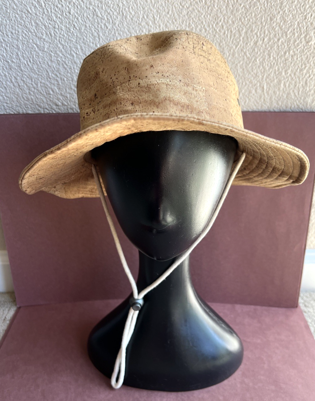 Fedora/Bucket/Sun Cork and Textile Hat Made in Portugal Size 60-image