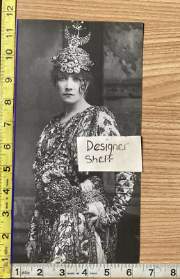Sarah Bernhardt In Queen Elizabeth 1912 Movie Scene Book Photograph