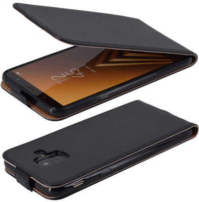   Exclusive Flip Style Hülle Tasche Handy Cover Case für Samsung Galaxy A6 2018