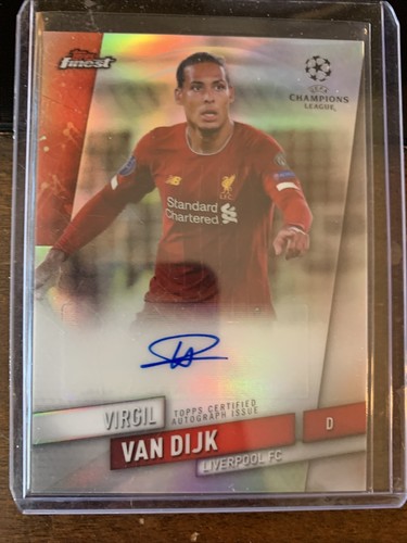 Virgil van Dijk #FA-VVD 2019 Finest UEFA Champions League Autographs card