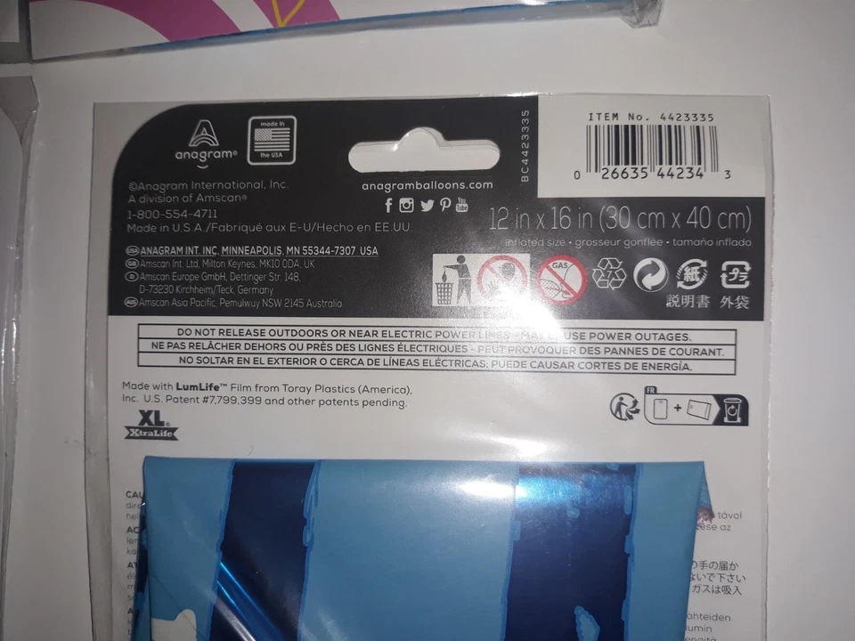 Juego de 4 Globos de Lámina Feliz Huevo de Pascua Pastel Mylar 16" Huevo Globo 2 Caras NUEVO Foto 4 de 4