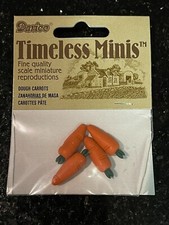 NEW Darice MINIATURE 6 CARROTS .75IN TIMELESS MINIS FOR DOLLHOUSE OR CRAFT