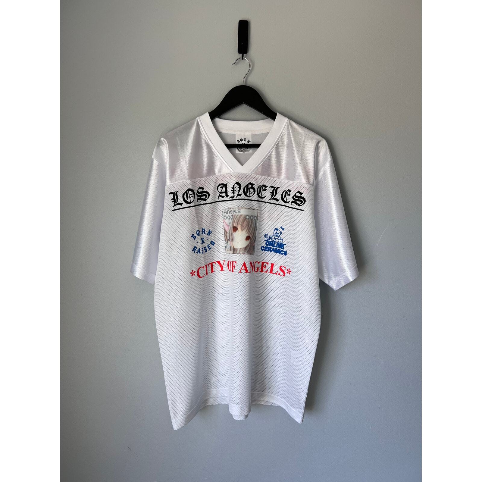 Online Ceramics x Born X Raised XXL White Football Jersey New-image