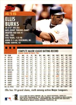2000 Topps Ellis Burks Baseballl Cards #415 | eBay